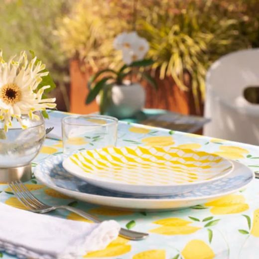 Vaisselle en porcelaine 18 pièces multicolore | Bonheur