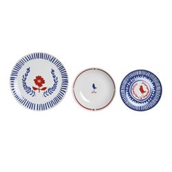 Vaisselle en porcelaine 18 pièces multicolore | méditerranéen