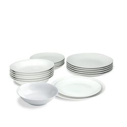 19-delige blanco porseleinen serviesset | coupe