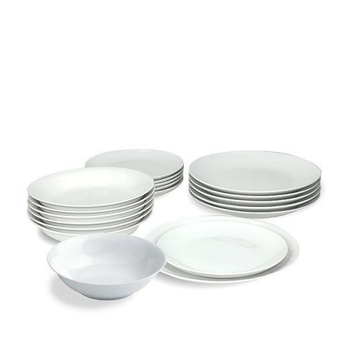 19-delige blanco porseleinen serviesset | coupe