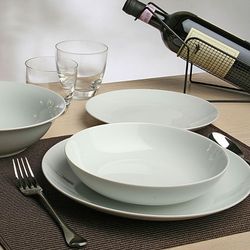 19-delige blanco porseleinen serviesset | coupe