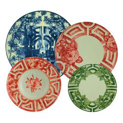 24-piece porcelain dinnerware set in multicolour | The Meaning