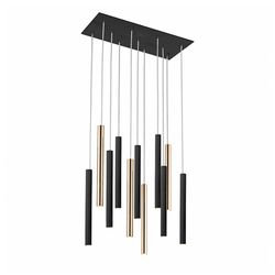 VARAS-Dimable Gold / Black Ceiling Lamp, 25x61x40 cm