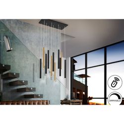 VARAS-Dimable Gold / Black Ceiling Lamp, 25x61x40 cm