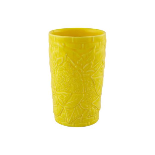 Hohes gelbes Fayenceglas, Ø 10 x 15 cm | Carmen Limon