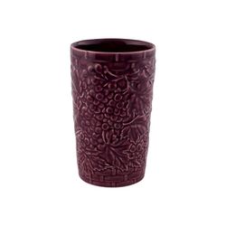 Hohes Steingutglas in Lila, Ø 10 x 15 cm | Carmen Uvas