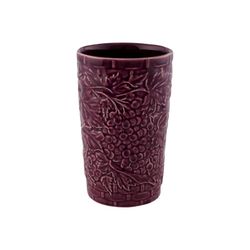 Hohes Steingutglas in Lila, Ø 10 x 15 cm | Carmen Uvas