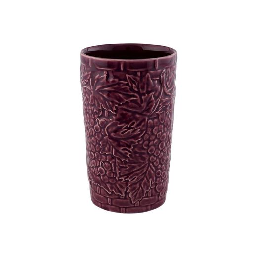 Hohes Steingutglas in Lila, Ø 10 x 15 cm | Carmen Uvas