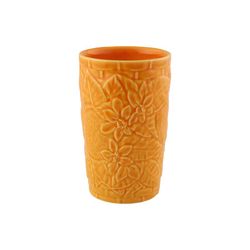 Hoog aardewerken glas in oranje, Ø 10 x 15 cm | Carmen Oranje