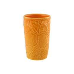Hoog aardewerken glas in oranje, Ø 10 x 15 cm | Carmen Oranje