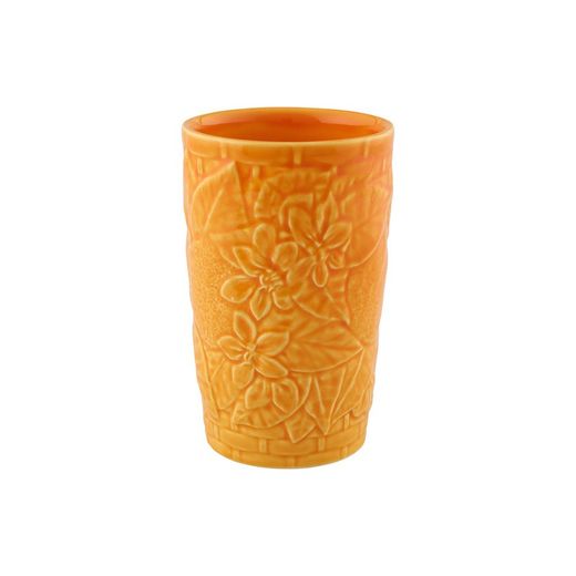 Hoog aardewerken glas in oranje, Ø 10 x 15 cm | Carmen Oranje