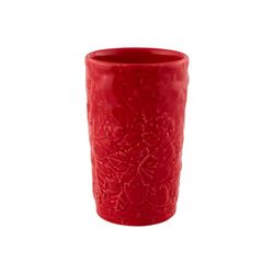 Hohes Steingutglas in Rot, Ø 10 x 15 cm | Carmen Fresas