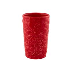 Hohes Steingutglas in Rot, Ø 10 x 15 cm | Carmen Fresas