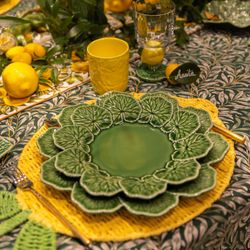 Low yellow earthenware glass, Ø 9 x 10 cm | Carmen Limon