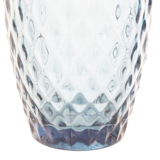 Set of 6 glass glasses in blue, Ø 8 x 10 cm | Days