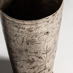 Silver Plated Brass Cup, Ø8x14 cm.
