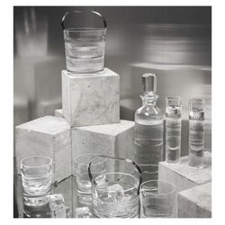 Crystal short whiskey glass in transparent, Ø 8.5 x 9.7 cm | sell me