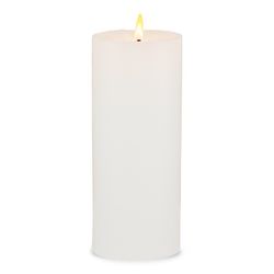 Vela decorativa singular cilíndrica branca Ø7x27 cm