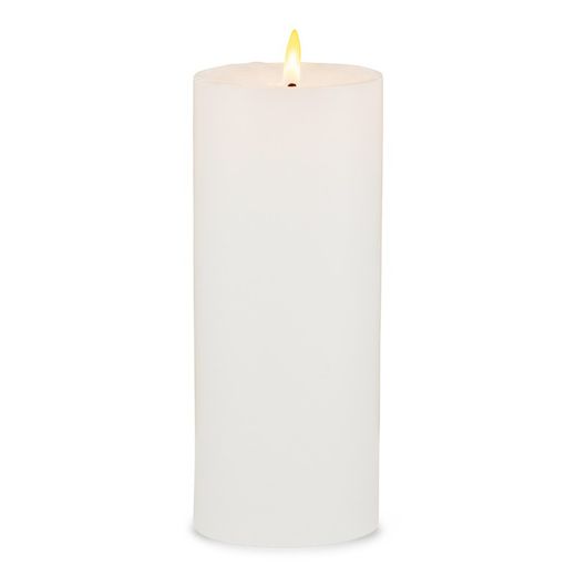 Vela decorativa singular cilíndrica branca Ø7x27 cm