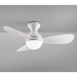 Ventilatore da Soffitto Vito Bianco con Luce Led, Ø117x40 cm