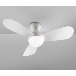 Ventilatore da Soffitto Vito Bianco con Luce Led, Ø117x40 cm