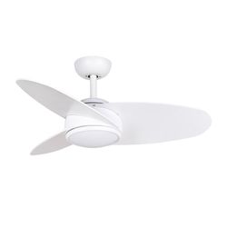 Ventilateur de plafond bois et fer blanc, Ø 105 x 38 cm | ascenseur CC