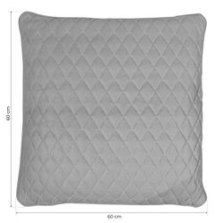VIK | Cushion with gray squared shapes and dark gray edging 60 x 60 cm