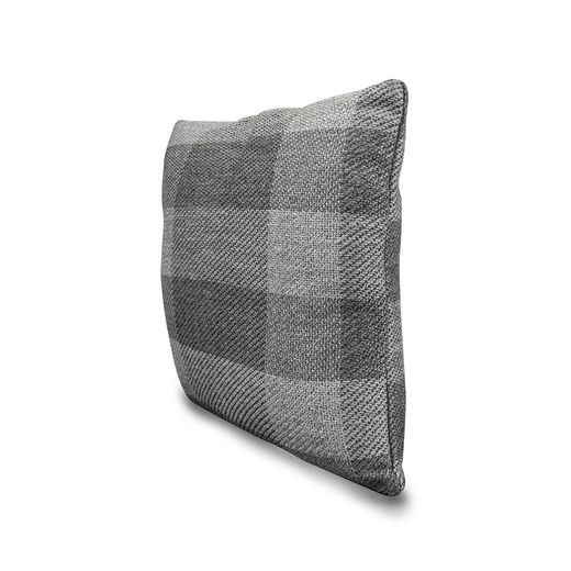 Lot de 2 housses de coussin à carreaux gris - Vik