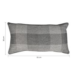 VIK | Housse de coussin aux formes carrées dans les tons gris 55 x 30 cm