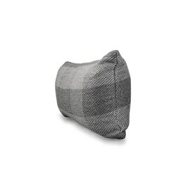 VIK | Housse de coussin aux formes carrées dans les tons gris 55 x 30 cm