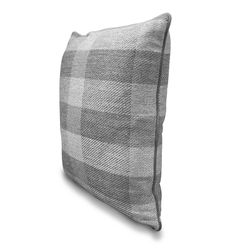 VIK | Cushion cover with squared shapes in gray tones 60 x 60 cm