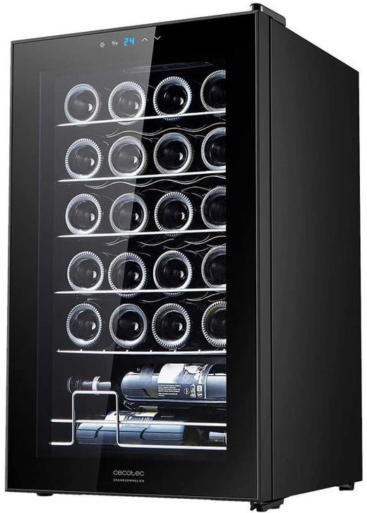 GrandSommelier 24000 Schwarzer Kompressor-Weinkühlschrank Cecotec