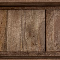 Bavay Mango Wood Display Case in Black/Natural, 135 x 40 x 210 cm