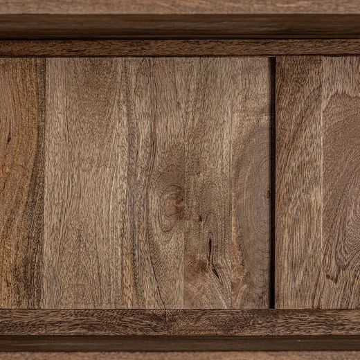 Bavay Mango Wood Display Case in Black/Natural, 135 x 40 x 210 cm