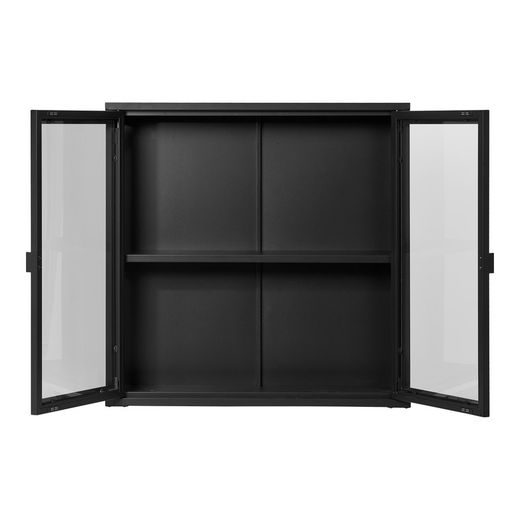 Hängande stålmonter i svart, 80 x 18 x 80 cm | Brisbane