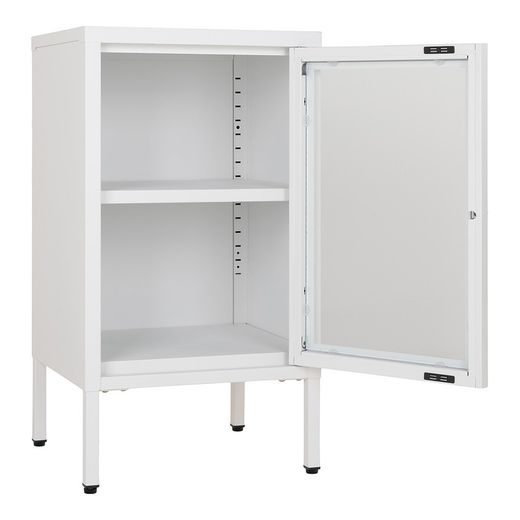 Steel display cabinet in white, 38 x 35 x 70 cm | Dalby