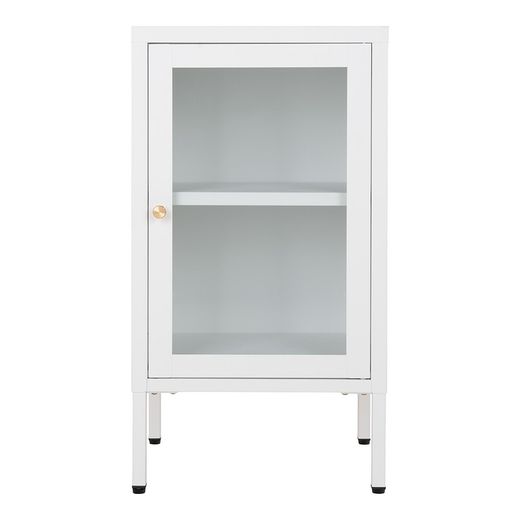 Steel display cabinet in white, 38 x 35 x 70 cm | Dalby