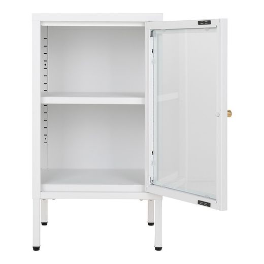 Steel display cabinet in white, 38 x 35 x 70 cm | Dalby