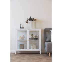 Steel display cabinet in white, 80 x 35 x 80 cm | Dalby