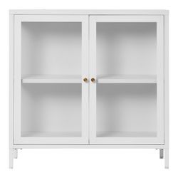 Steel display cabinet in white, 80 x 35 x 80 cm | Dalby