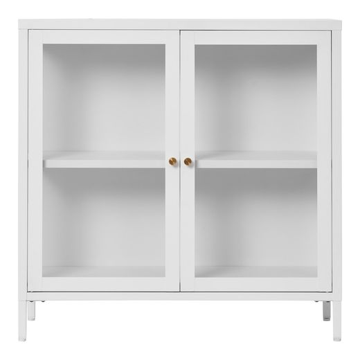 Steel display cabinet in white, 80 x 35 x 80 cm | Dalby
