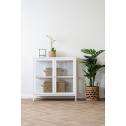 Steel display cabinet in white, 80 x 35 x 80 cm | Dalby