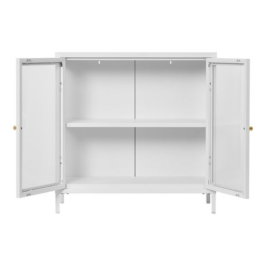 Steel display cabinet in white, 80 x 35 x 80 cm | Dalby