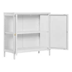 Steel display cabinet in white, 80 x 35 x 80 cm | Dalby