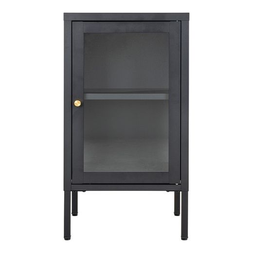 Steel display cabinet in black, 38 x 35 x 70 cm | Dalby