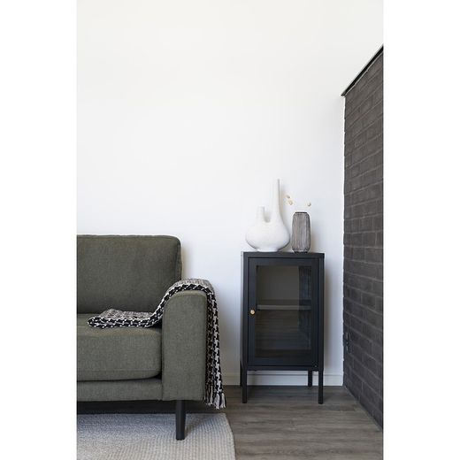 Steel display cabinet in black, 38 x 35 x 70 cm | Dalby