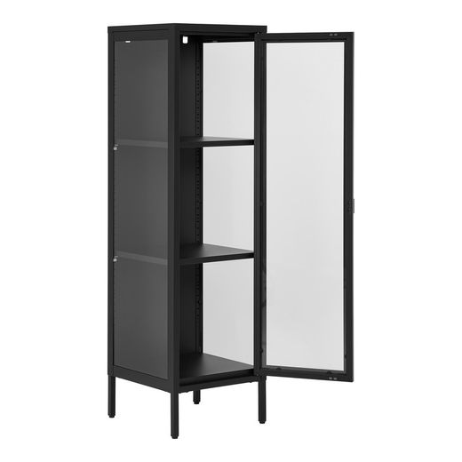 Black steel display cabinet, 40 x 35 x 140 cm | Brisbane