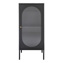 Steel display cabinet in black, 50 x 35 x 110 cm | Adelaide