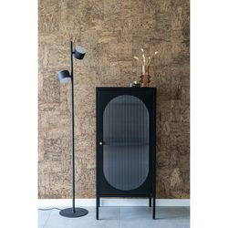 Steel display cabinet in black, 50 x 35 x 110 cm | Adelaide