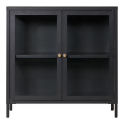Steel display cabinet in black, 80 x 35 x 80 cm | Dalby